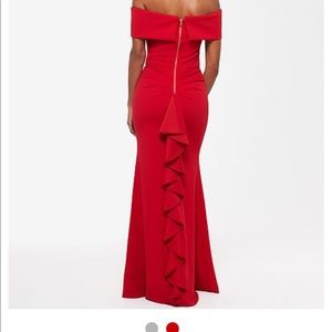 Red  formal gown dresses